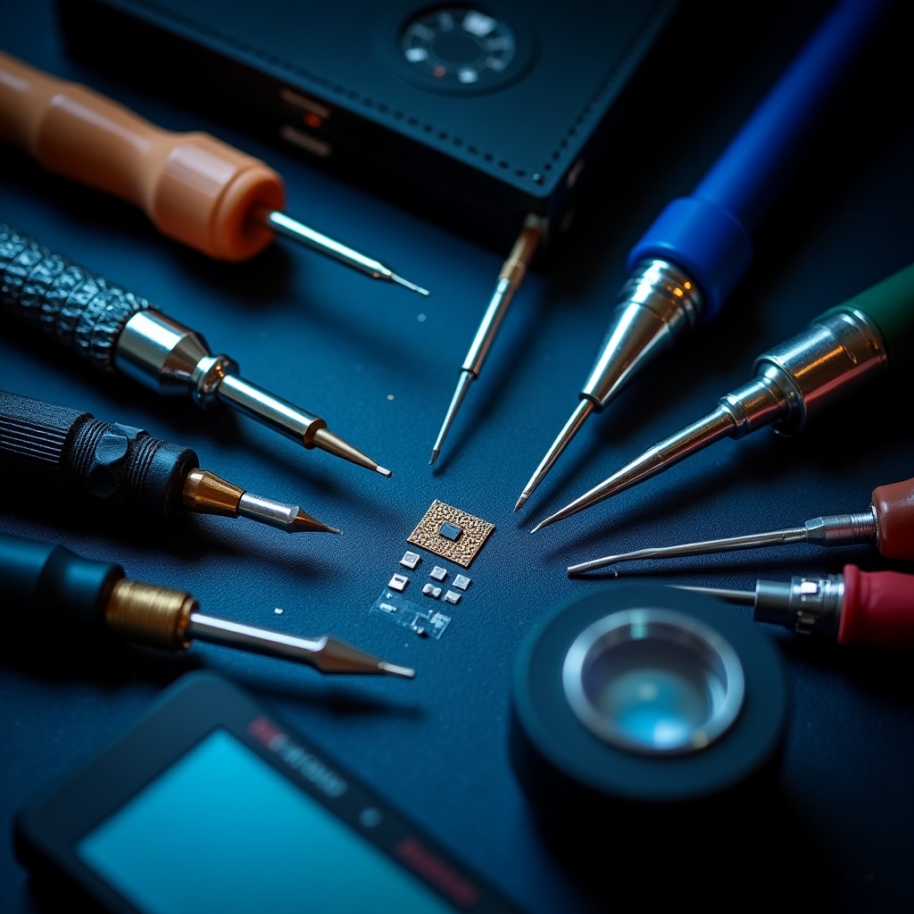 Specialized tools used in the hardware wallet repair process